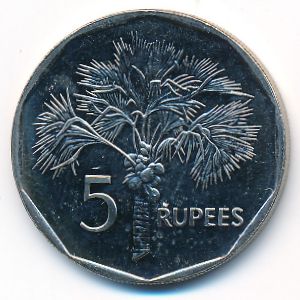 Сейшелы, 5 рупий (2007 г.)