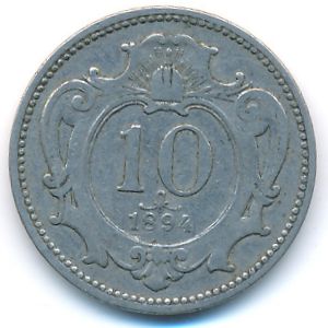 Австрия, 10 геллеров (1894 г.)