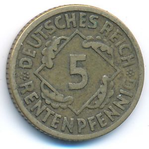 Веймарская республика, 5 рентенпфеннигов (1924 г.)