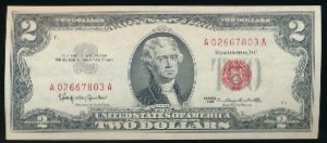 США, 2 доллара (1963 г.)