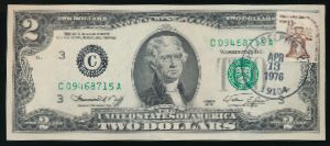 США, 2 доллара (1976 г.)