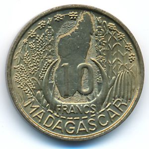 Мадагаскар, 10 франков (1953 г.)