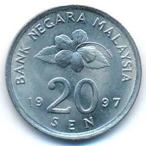Malaysia, 20 sen, 1997