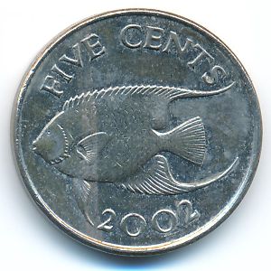 Бермудские острова, 5 центов (2002 г.)
