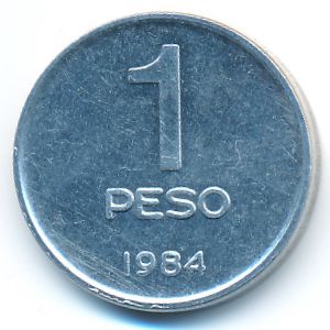 Argentina, 1 peso, 1984