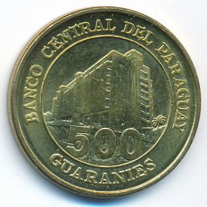 Paraguay, 500 guaranies, 2002