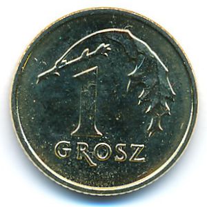 Польша, 1 грош (2021 г.)