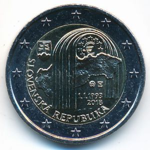Словакия, 2 евро (2018 г.)