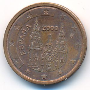 Испания, 2 евроцента (2000 г.)