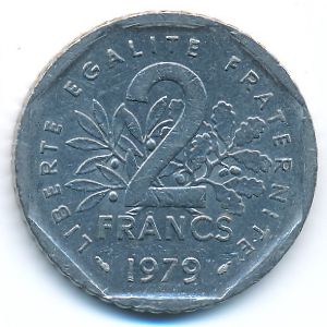 Франция, 2 франка (1979 г.)