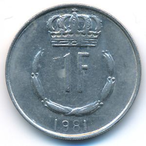 Luxemburg, 1 franc, 1981