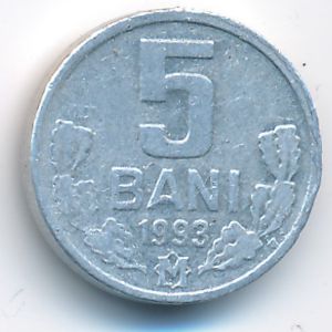 Moldova, 5 bani, 1993