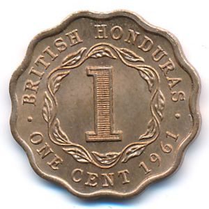 British Honduras, 1 cent, 1961