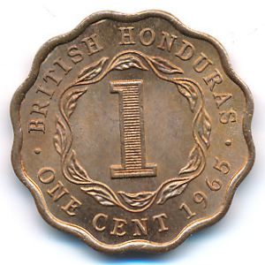 Британский Гондурас, 1 цент (1965 г.)