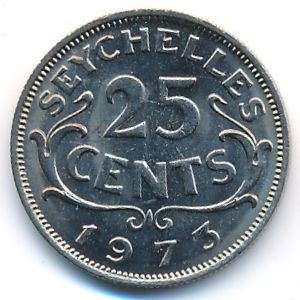 Сейшелы, 25 центов (1973 г.)