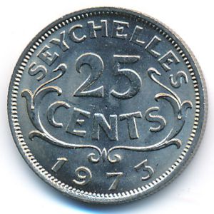 Сейшелы, 25 центов (1973 г.)
