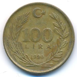 Турция, 100 лир (1990 г.)