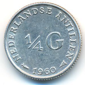 Antilles, 1/4 gulden, 1960