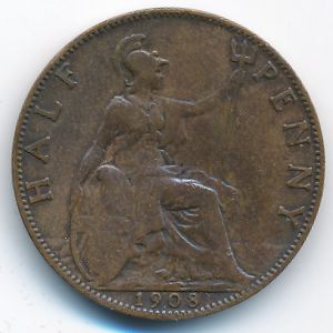 Great Britain, 1/2 penny, 1908