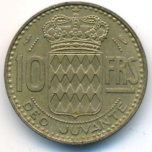 Монако, 10 франков (1951 г.)