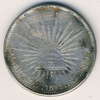 Mexico, 1 peso, 1898–1905