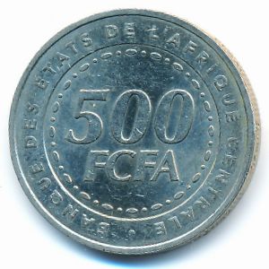Central African Republic, 500 francs CFA, 2006