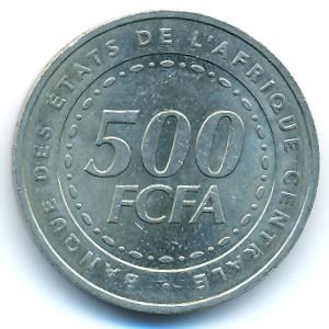 Центральная Африка, 500 франков КФА (2006 г.)