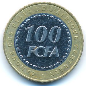 Central African Republic, 100 francs CFA, 2006