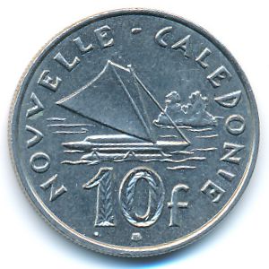 New Caledonia, 10 francs, 2015