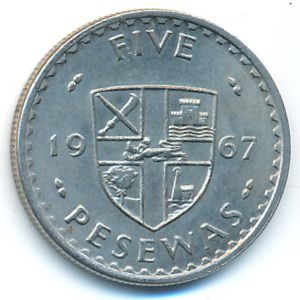 Ghana, 5 pesewas, 1967