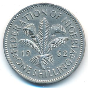 Nigeria, 1 shilling, 1962
