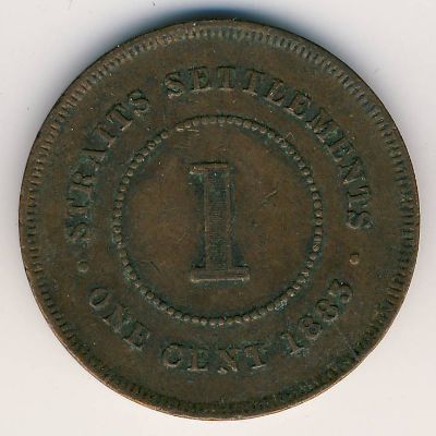 Стрейтс-Сетлментс, 1 цент (1883 г.)
