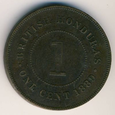 Британский Гондурас, 1 цент (1889 г.)