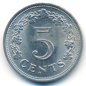 Мальта, 5 центов (1976 г.)