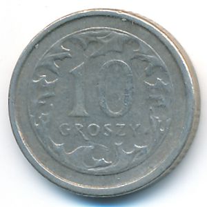 Польша, 10 грошей (1991 г.)