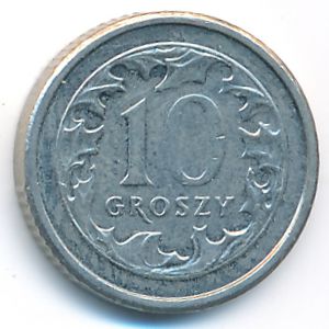 Польша, 10 грошей (2008 г.)