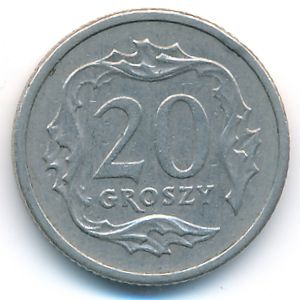 Польша, 20 грошей (1991 г.)