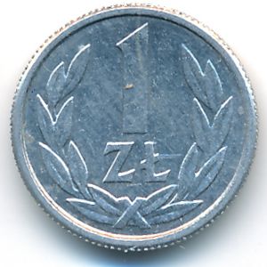 Poland, 1 zloty, 1990