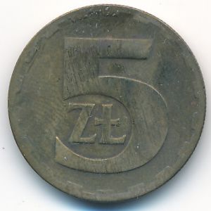 Польша, 5 злотых (1977 г.)