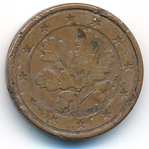 Германия, 1 евроцент (2002 г.)