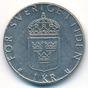 Sweden, 1 krona, 1981