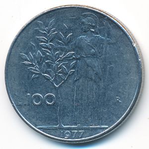 Italy, 100 lire, 1977