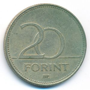 Венгрия, 20 форинтов (1994 г.)