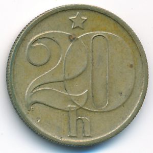 Чехословакия, 20 гелеров (1985 г.)