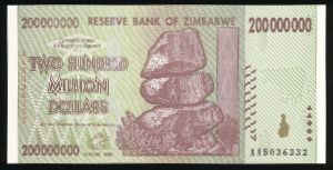 Зимбабве, 200000000 долларов (2008 г.)