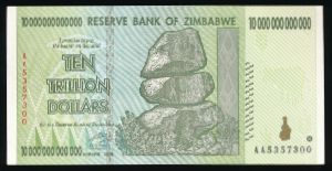 Зимбабве, 10000000000000 долларов (2008 г.)