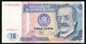 Перу, 10 инти (1987 г.)