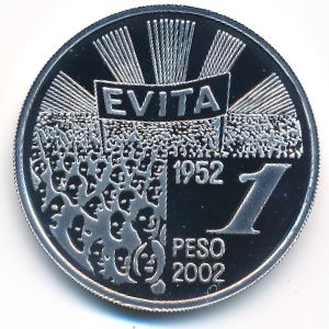 Аргентина, 1 песо (2002 г.)