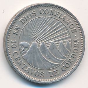 Nicaragua, 10 centavos, 1964