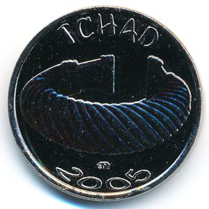 Chad., 1500 francs CFA, 2005